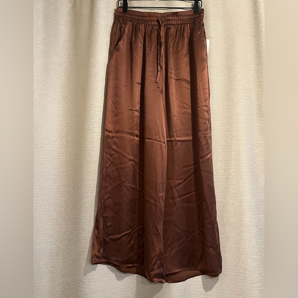 Joie Pants - Joie 100% Silk Wide Leg Pull-On Pants - Size L